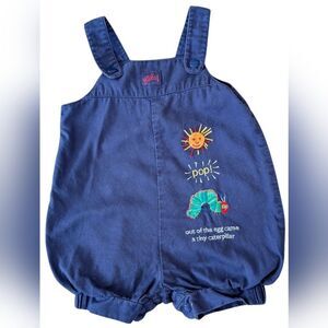 Eric Carle For Carter's Y2K‎ Blue Embroidered Romper Size 3-6 Months
